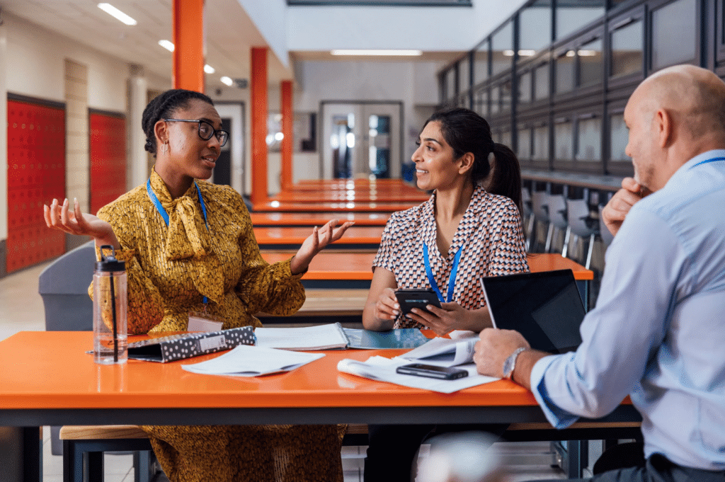 Teachers in meeting